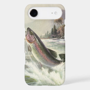 Rainbow Trout, Vintage Fisherman Fishing for Fish iPhone 17 Air Case