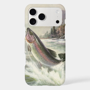 Rainbow Trout, Vintage Fisherman Fishing for Fish iPhone 17 Pro Max Case