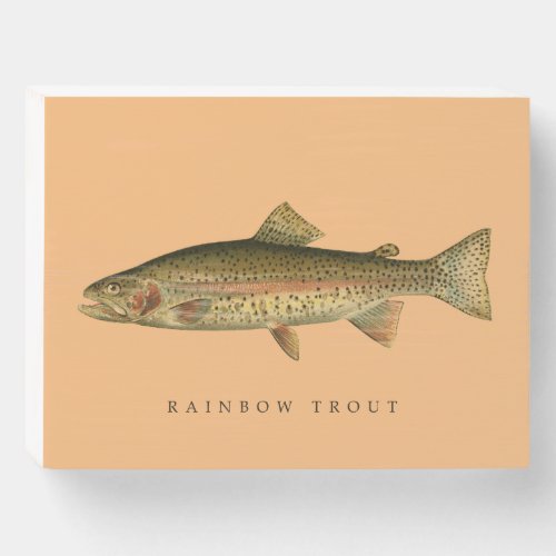 Rainbow Trout Wooden Box Sign