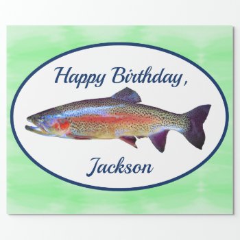 Rainbow Trout Wrapping Paper by DakotaInspired at Zazzle