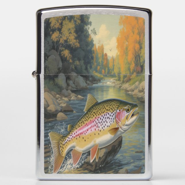 Rainbow Trout Zippo Lighter (Front)