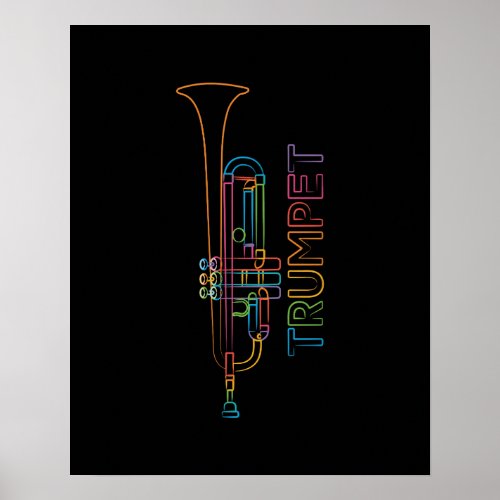 Rainbow Trumpet Poster