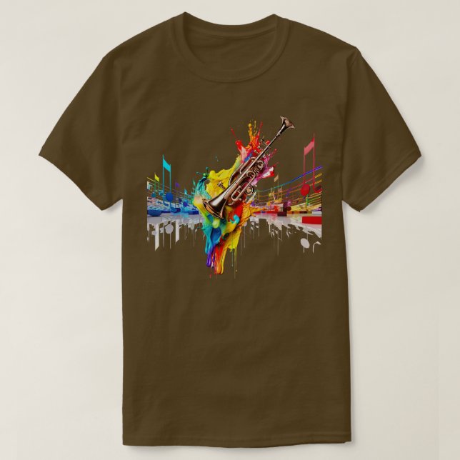 Rainbow Trumpet T-Shirt (Design Front)