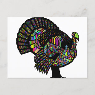 Rainbow Turkey Holiday Card 