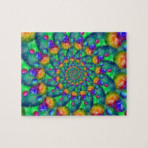 Rainbow Turquoise Bokeh Fractal