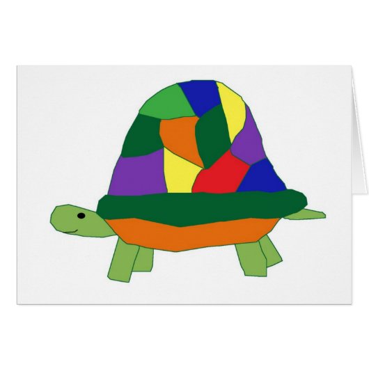 Rainbow Turtle card (Front Horizontal)