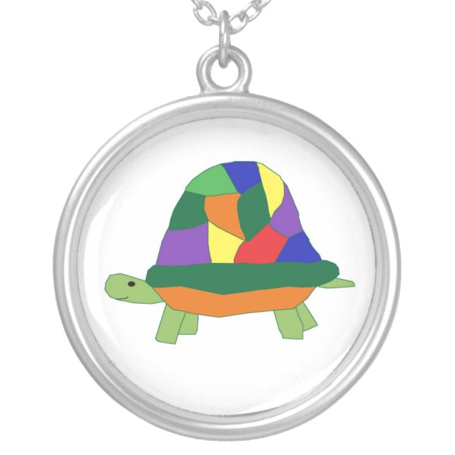 Rainbow Turtle necklace (Front)