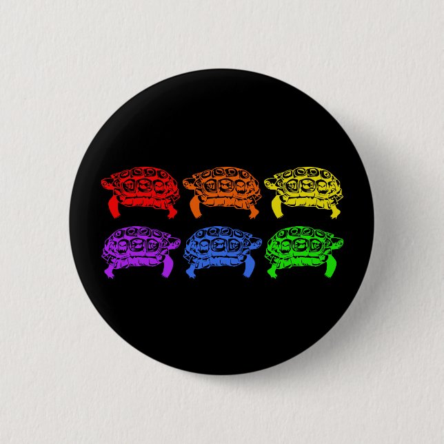 Rainbow Turtles Button (Front)