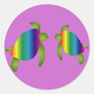 Rainbow Turtles Sticker