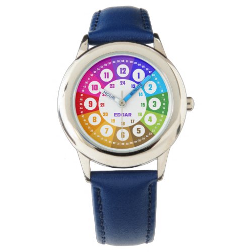 Rainbow Tutor Clock as wristwatch