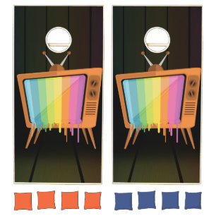Rainbow TV  Cornhole Set