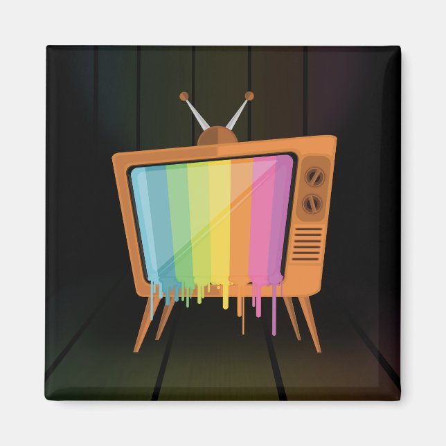 Rainbow TV Magnet (Front)