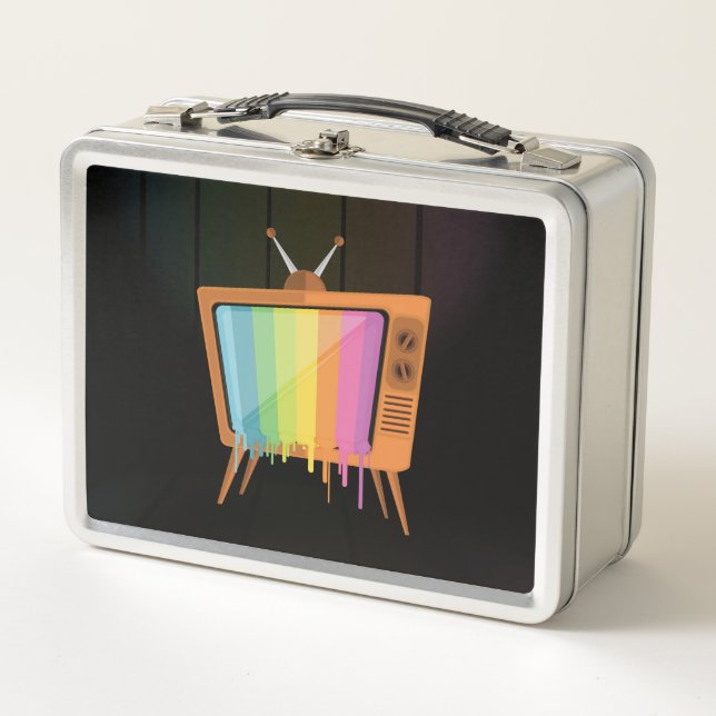 Rainbow TV  Metal Lunch Box (Front)