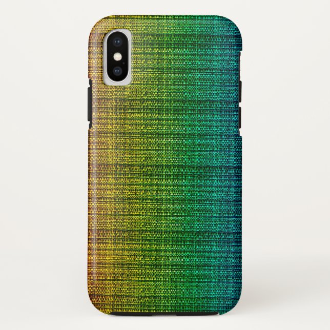 Rainbow Tweed Fabric Look Patterned Case-Mate iPhone Case (Back)