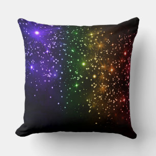 Rainbow Twilight Throw Pillow