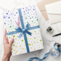 🌈✨ Rainbow Twinkling Stars Galaxy Wrapping Paper