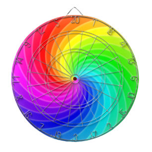 Rainbow Twirl Dart Board