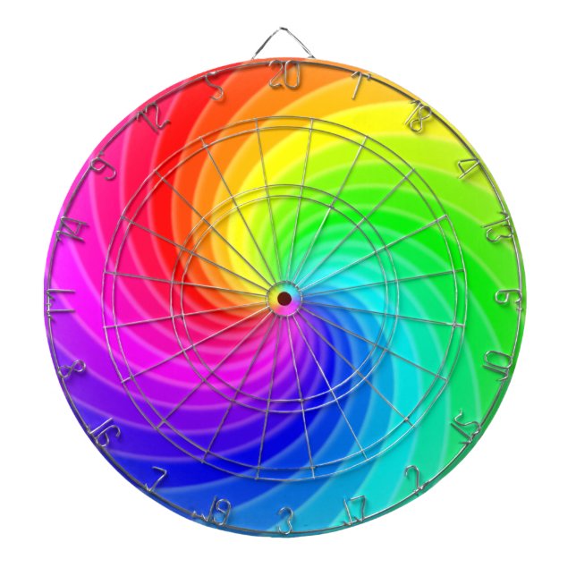 Rainbow Twirl Dart Board (Front)