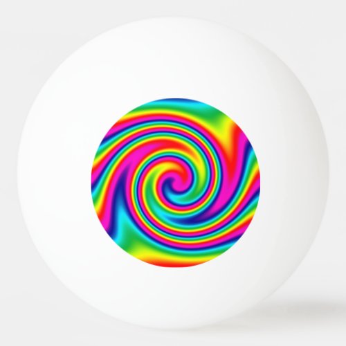 Rainbow Twirl Ping_Pong Ball