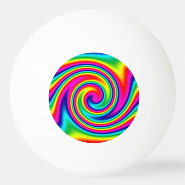 Rainbow Twirl Ping-Pong Ball (Front)