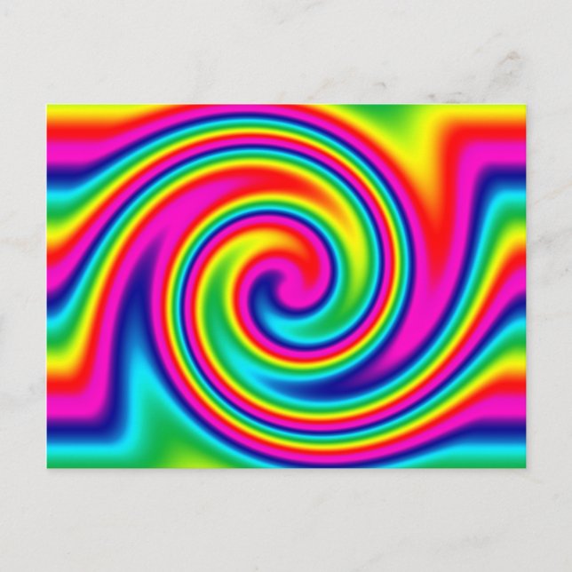 Rainbow Twirl Postcard (Front)