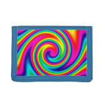 Rainbow Twirl Tri-fold Wallet at Zazzle