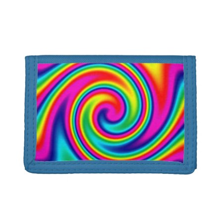 Rainbow Twirl Tri-fold Wallet