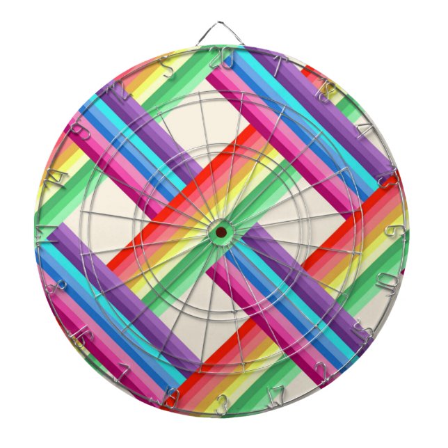 Rainbow Twist Dart Board (Front)