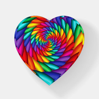 Rainbow Twist Fractal Paperweight