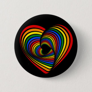 Rainbow Twist Heart Button
