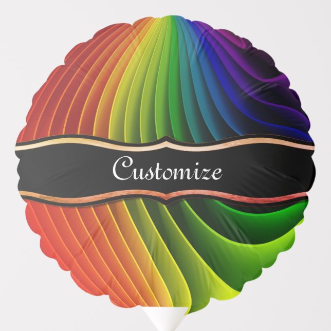 Rainbow Twist Party Balloon 2 (Front)