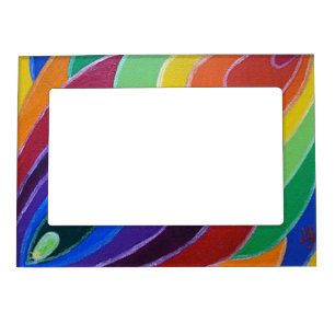 Rainbow Twist Spirals Magnet Photo Frame