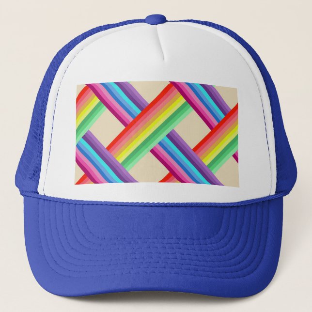 Rainbow Twist Trucker Hat (Front)
