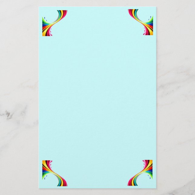 Rainbow Twists Stationery (Front)