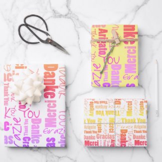 Rainbow Typography Multilingual Thank You 