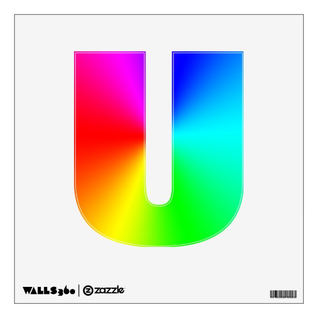 Rainbow U Wall Sticker (Front)
