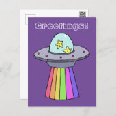 Rainbow UFO Postcard (Front/Back)