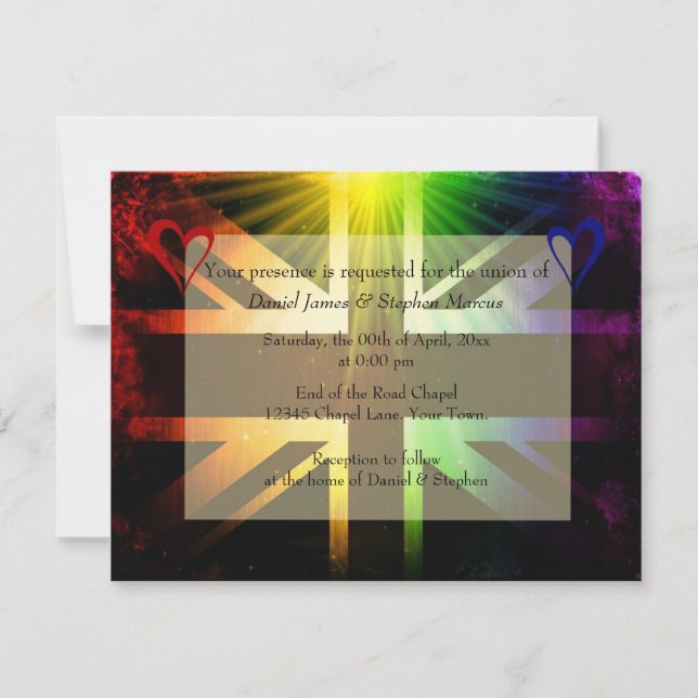 Rainbow UK Invitation (Front)