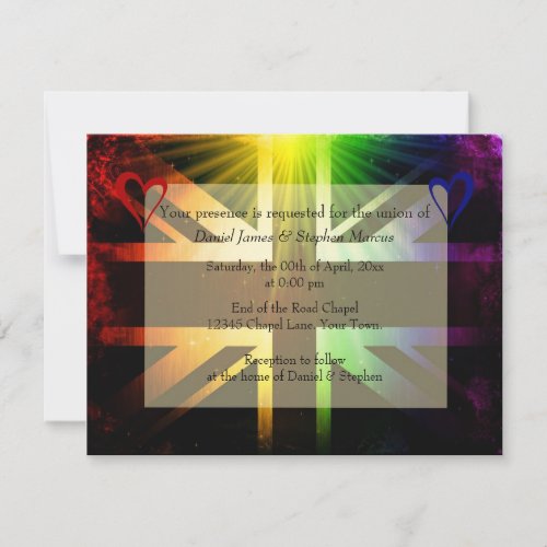 Rainbow UK Invitation