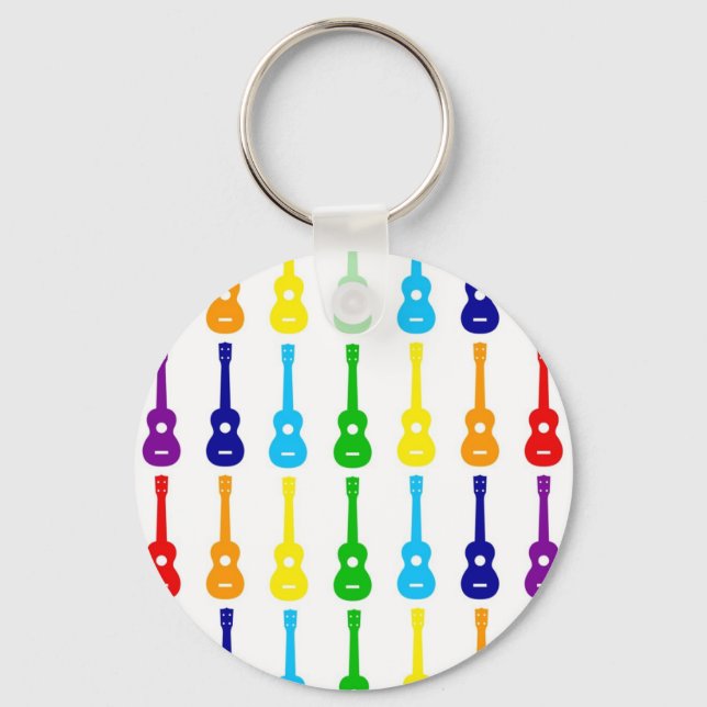 Rainbow Ukes Keychain (Front)