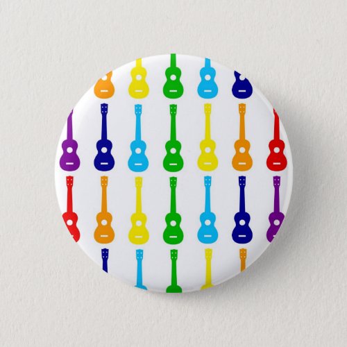 Rainbow Ukes Pinback Button