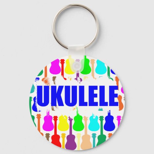 Rainbow Ukuleles Keychain