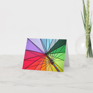 rainbow umbrella card