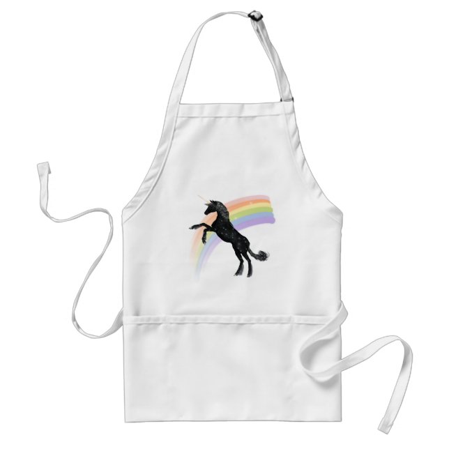 Rainbow Unicorn Adult Apron (Front)