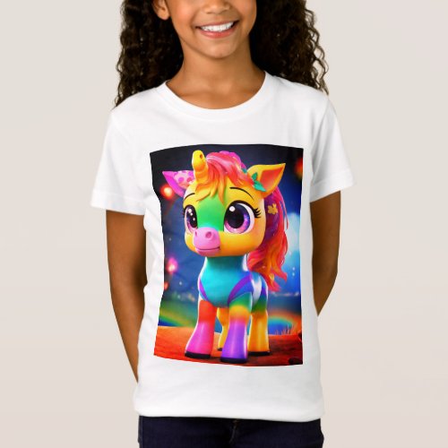 Rainbow Unicorn Apparel Believe in Magic and Posi T_Shirt