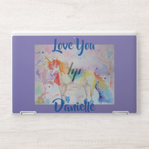 Rainbow Unicorn Art Purple Girls Laptop Skin