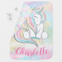 Rainbow Unicorn Baby Blanket