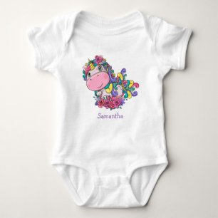 Rainbow Unicorn Baby Bodysuit