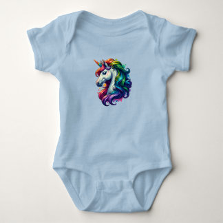 Rainbow Unicorn baby suite Baby Bodysuit