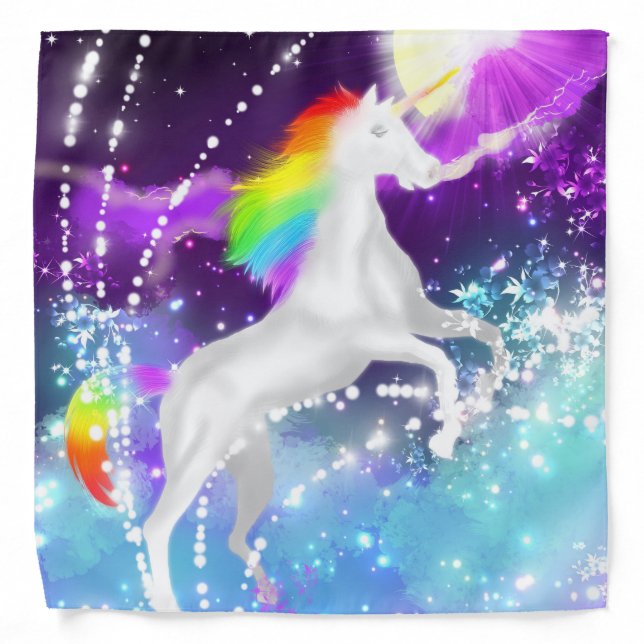 Rainbow Unicorn  Bandana (Front)